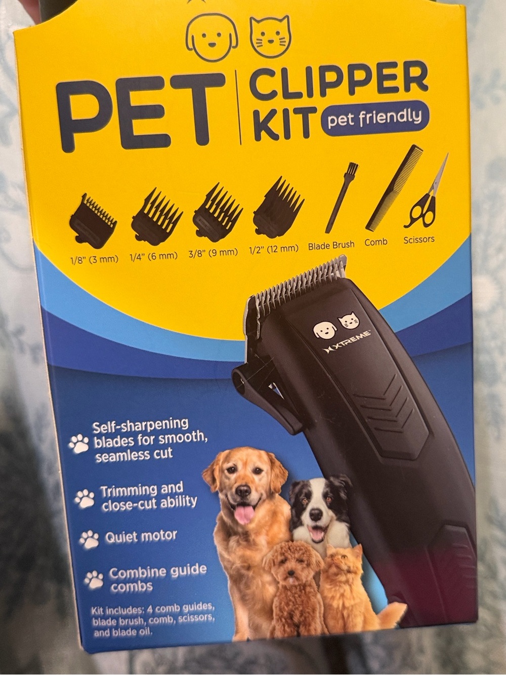 Black Pet Clipper Kit for cats and dogs